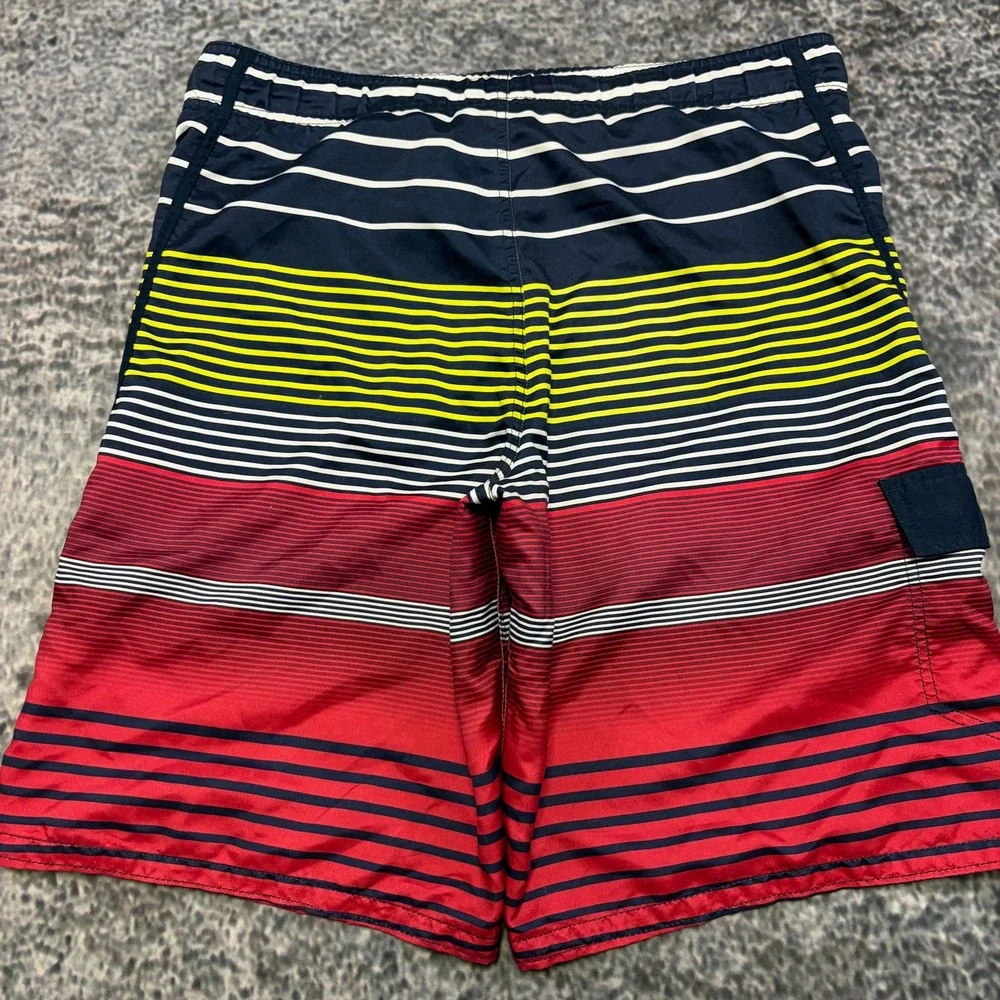 VTG Y2K Ocean Pacific Board Shorts Mens Medium Striped Surf Skater Swim Trunks